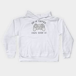 i'm a gamer, deal with it Kids Hoodie